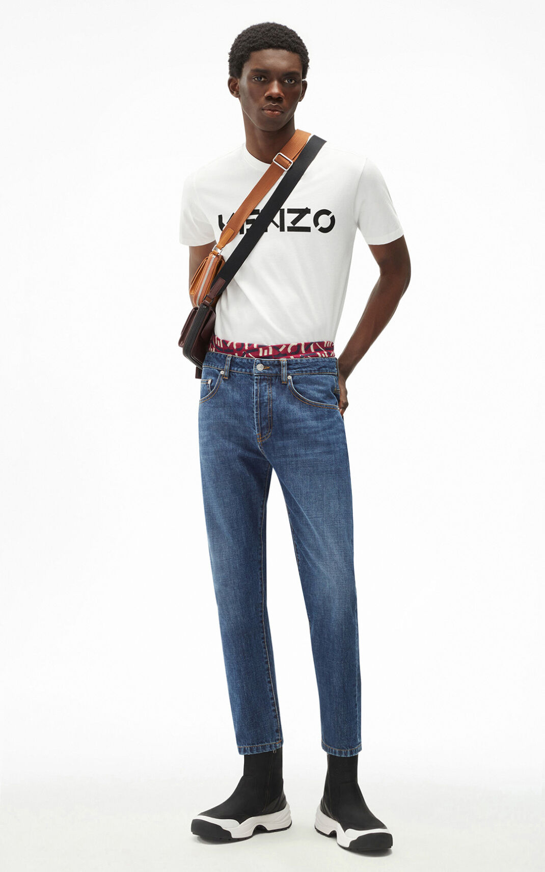 Kenzo Cropped jeans ανδρικα σκουρο μπλε μπλε | GR774433